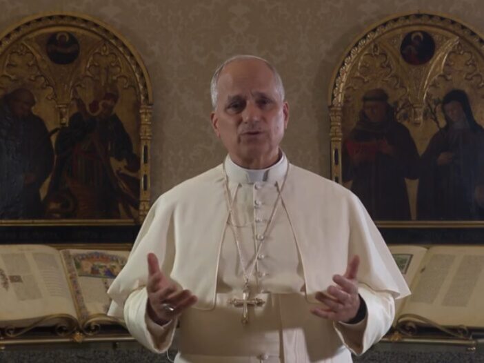 Fotograma del mensaje del Papa León XIV