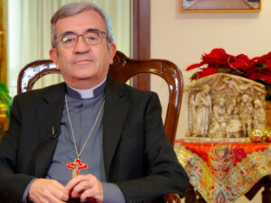 Mons. Luis Argüello, durante su mensaje de Navidad 2025
