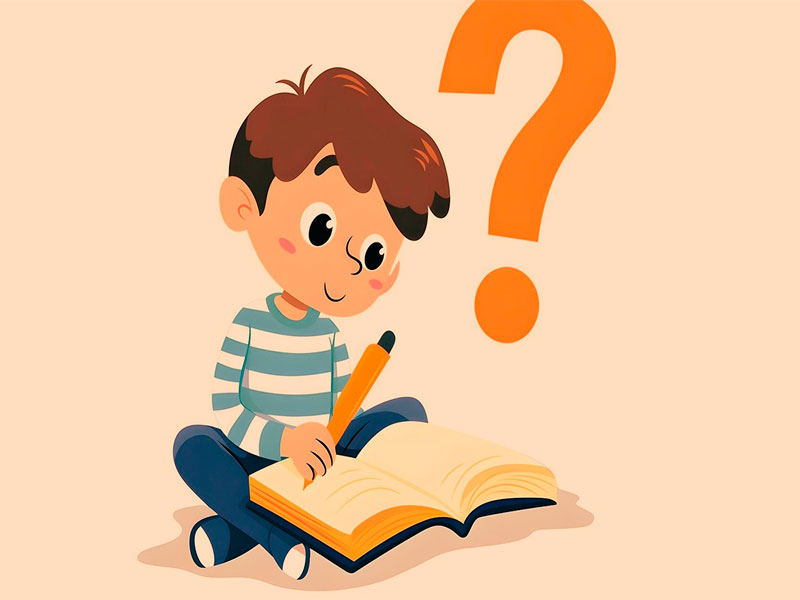 Niño estudiando