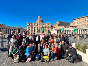 Delegación española en Roma, durante el Jubileo del Mundo Misionero
