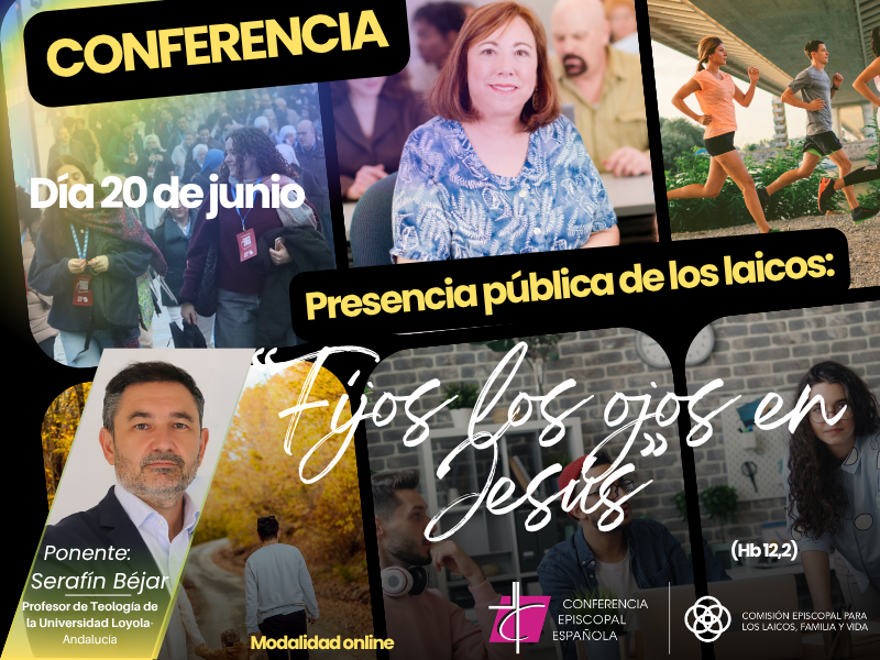 cartel conferencia sobre la presencia pública de los laicos