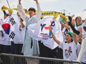 Un grupo de jóvenes coreanos durante el Jubileo de los Jóvenes